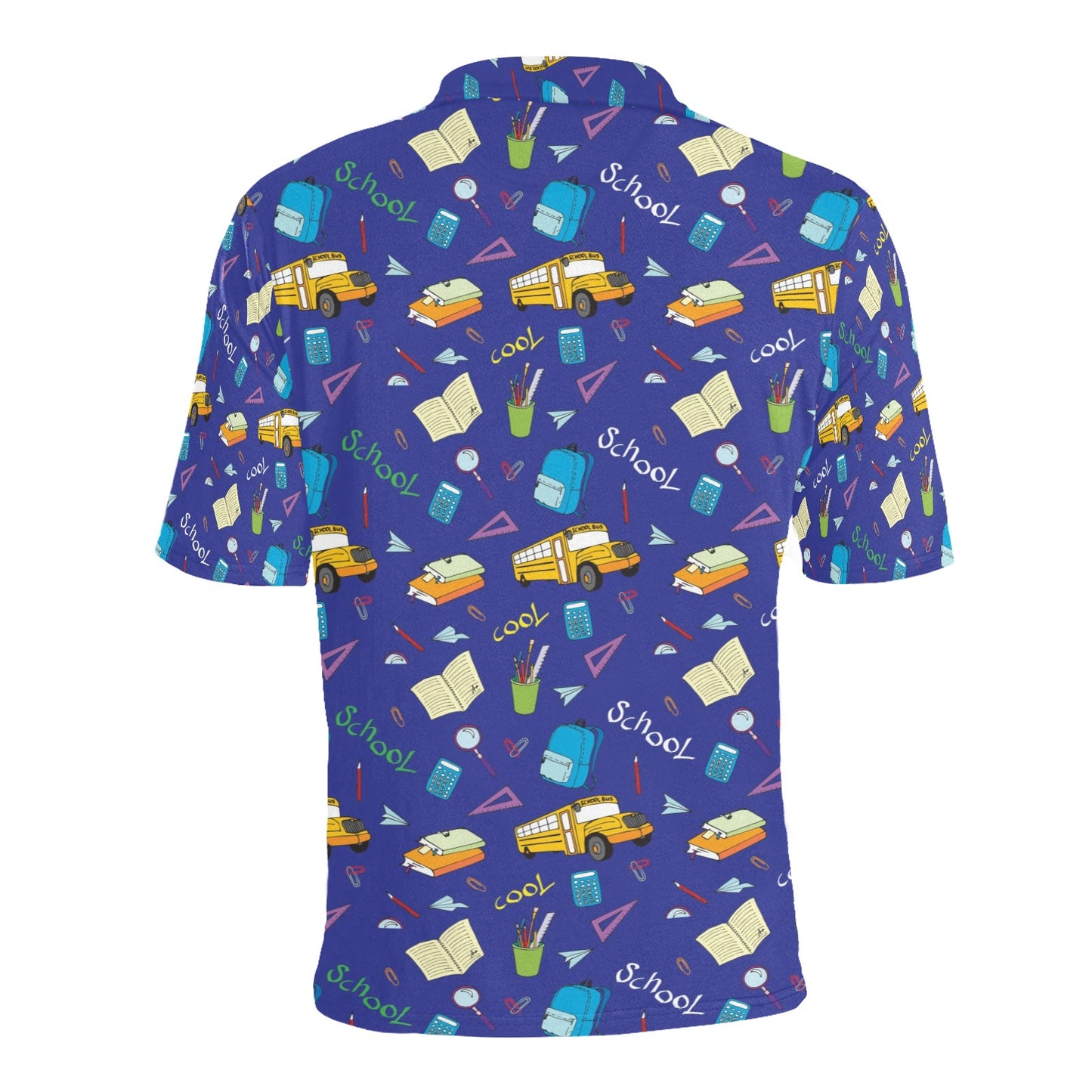 School Bus Print Design LKS307 Men Polo Shirt