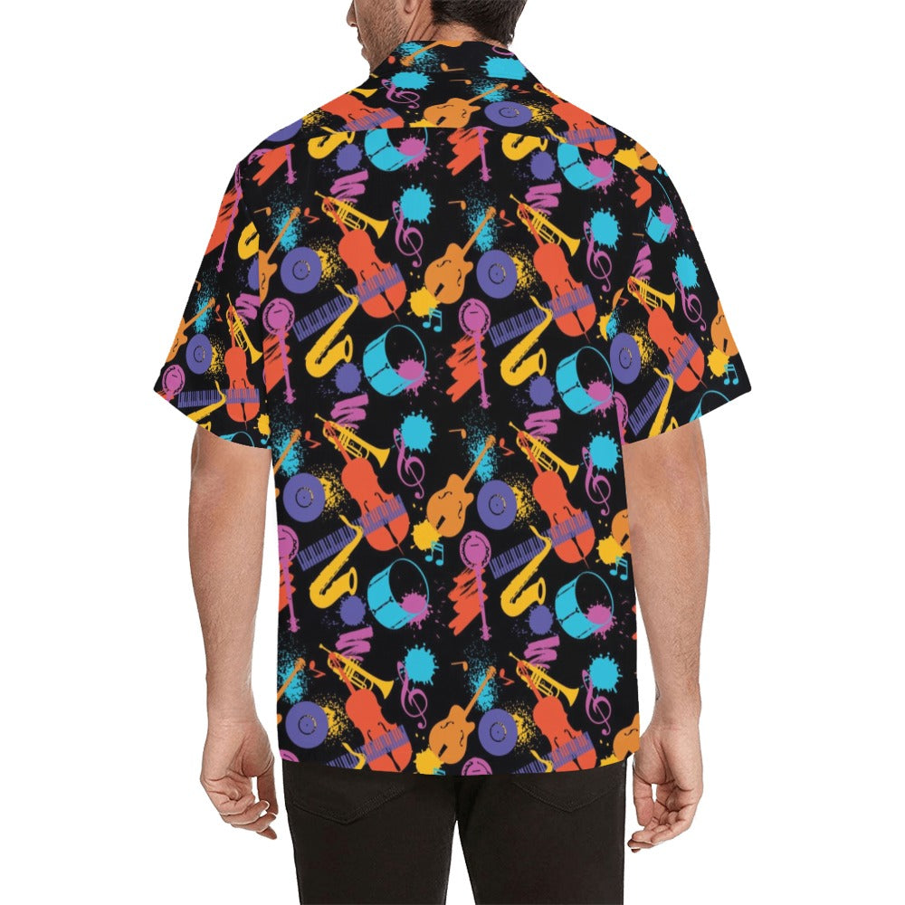 Saxophone Print Design LKS406 Men's Men's Hawaiian Shirt