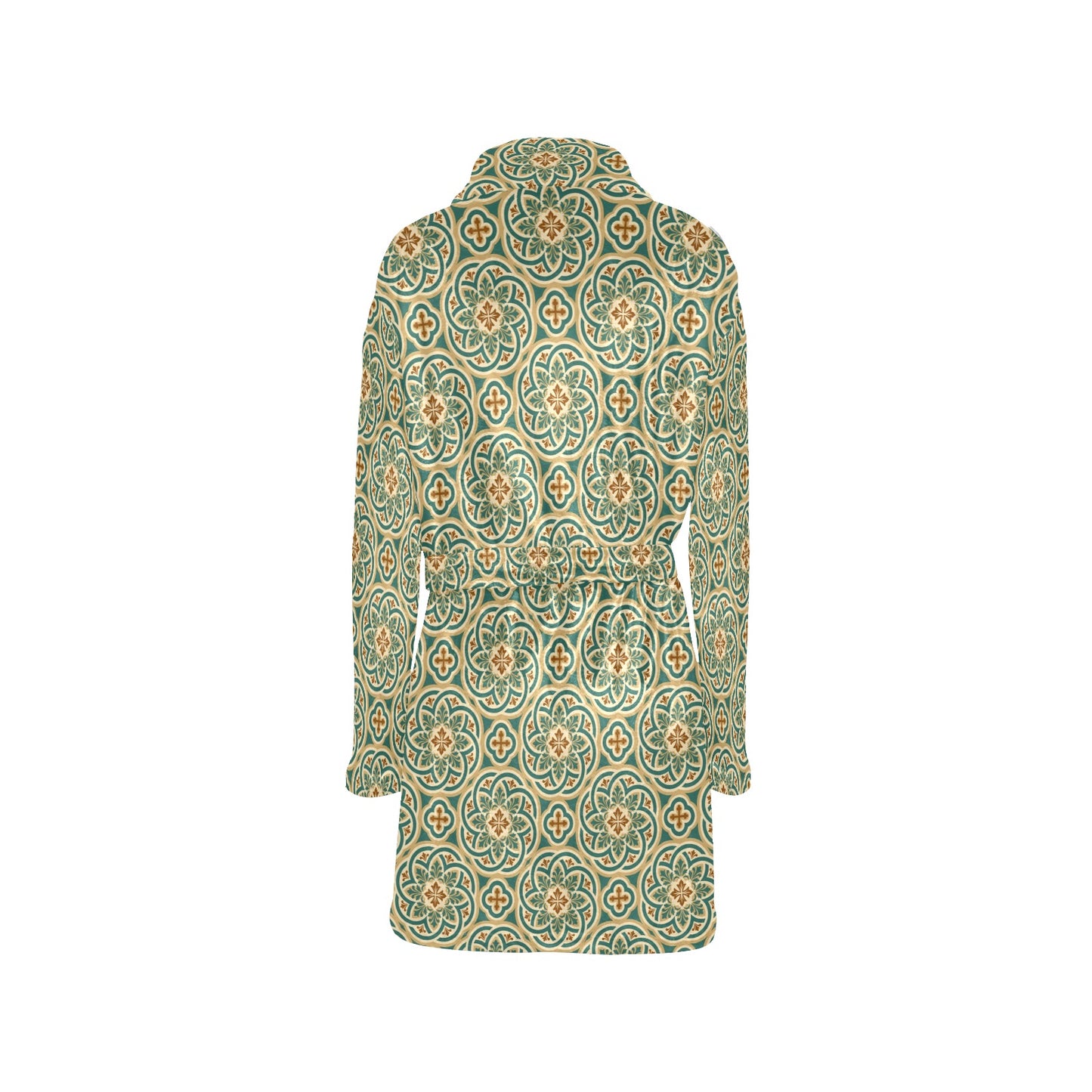 Cross Pattern Print Design 01 Women's Fleece Robe