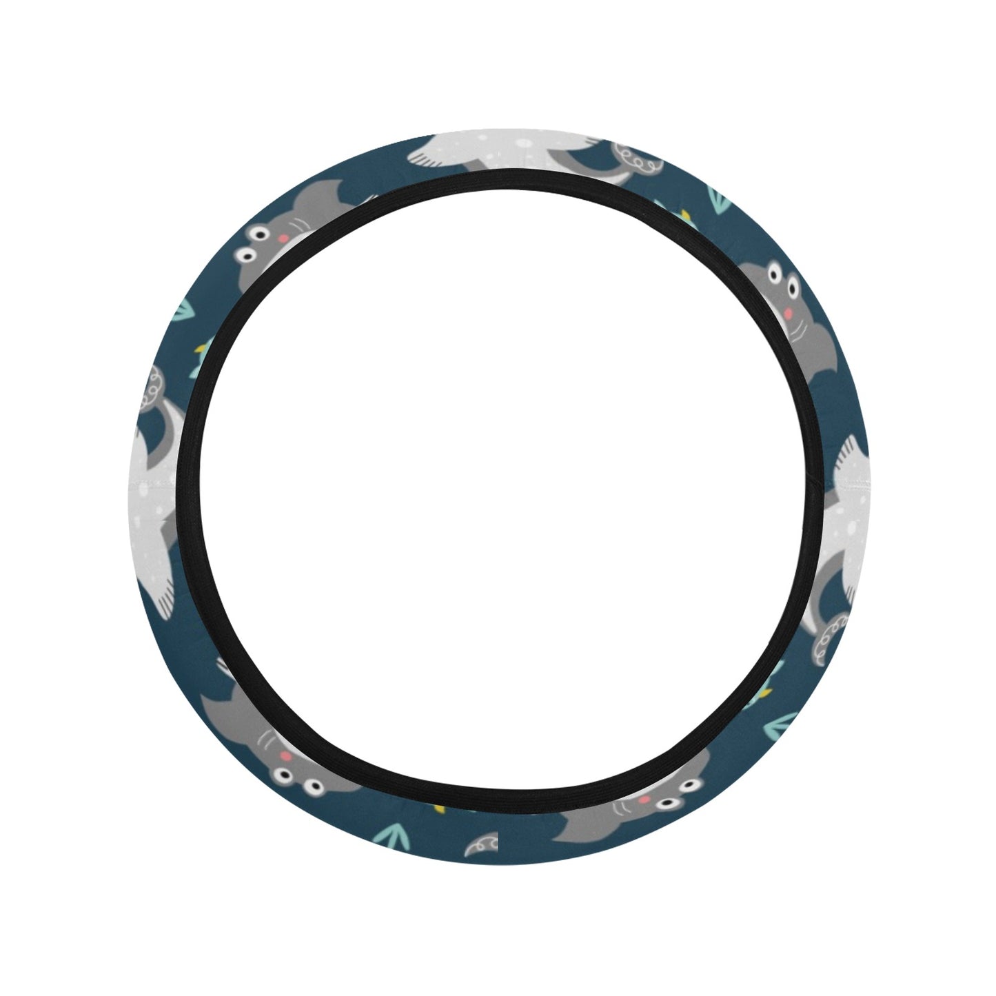 Shark Print Design LKS307 Steering Wheel Cover with Elastic Edge
