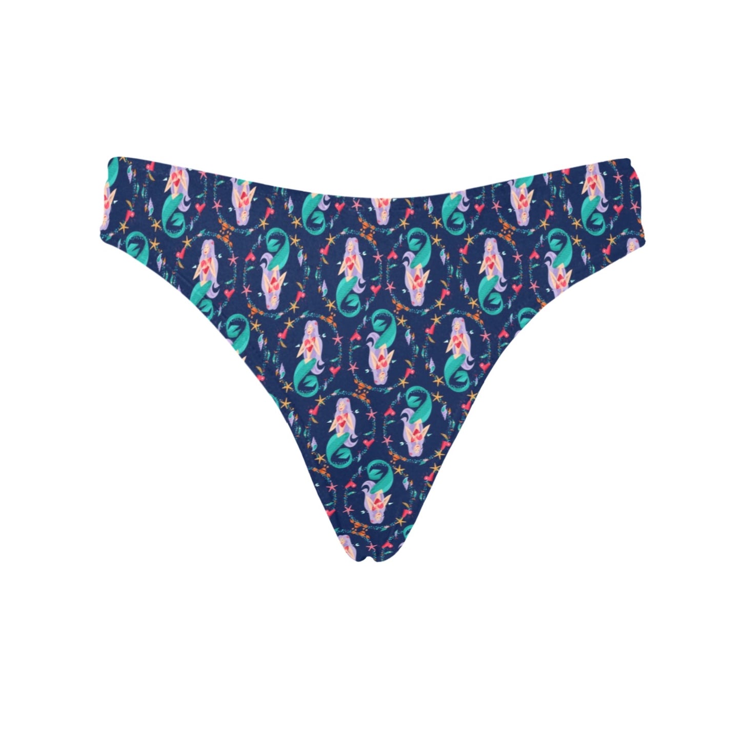 Mermaid Girl Cute Design Print Women's Thongs