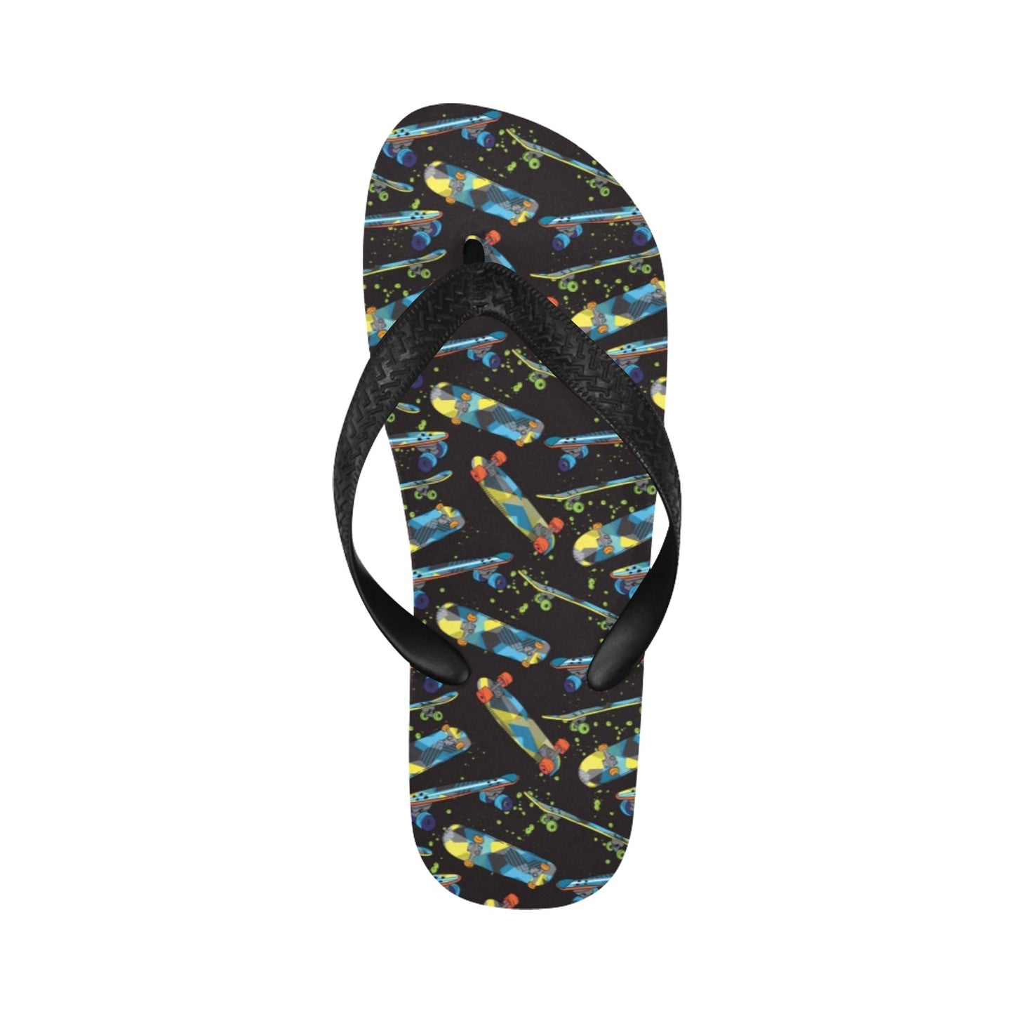 Skateboard Print Design LKS305 Flip Flops