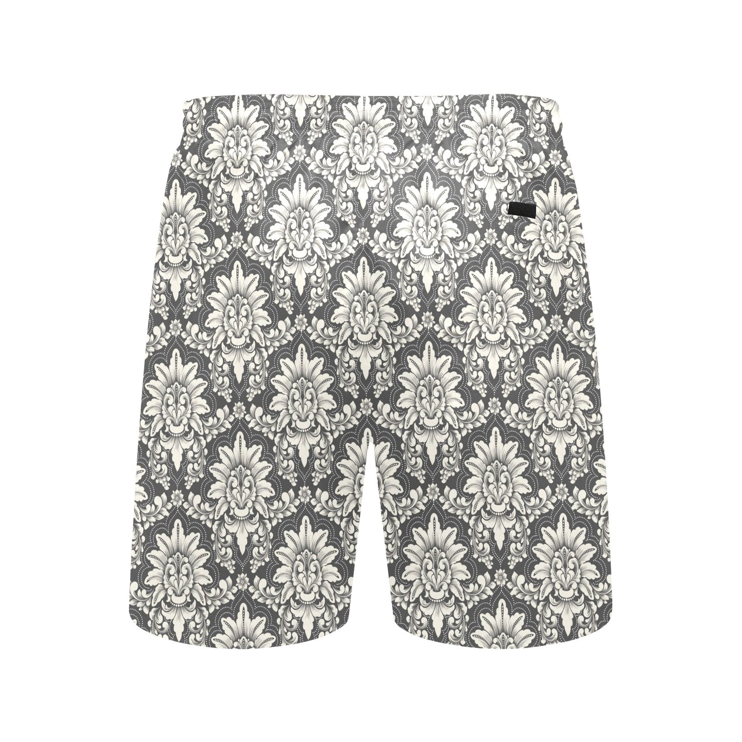 Damask Elegant Print Pattern Men's Swim Trunks Beach Shorts