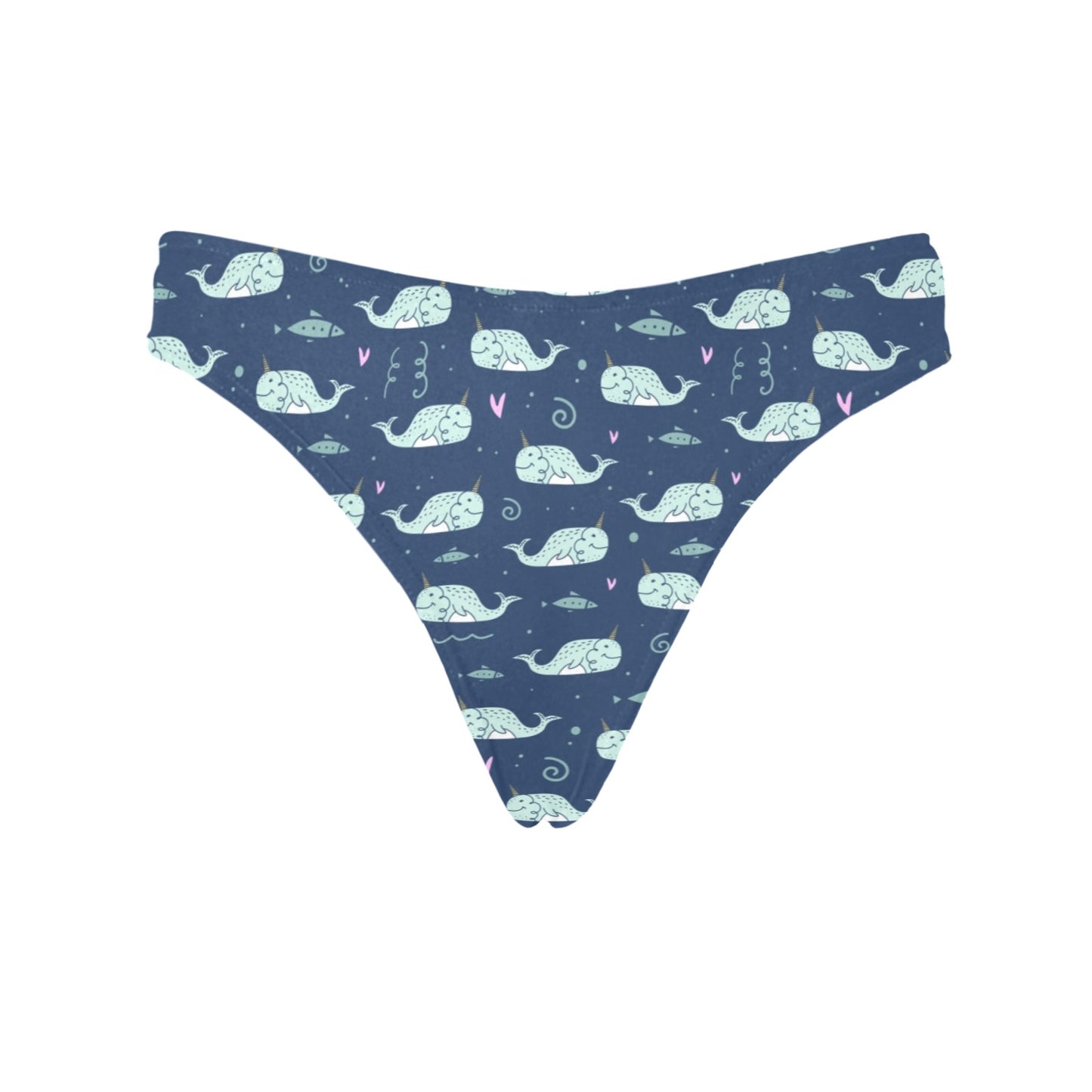 Narwhal Design Print Women's Thongs