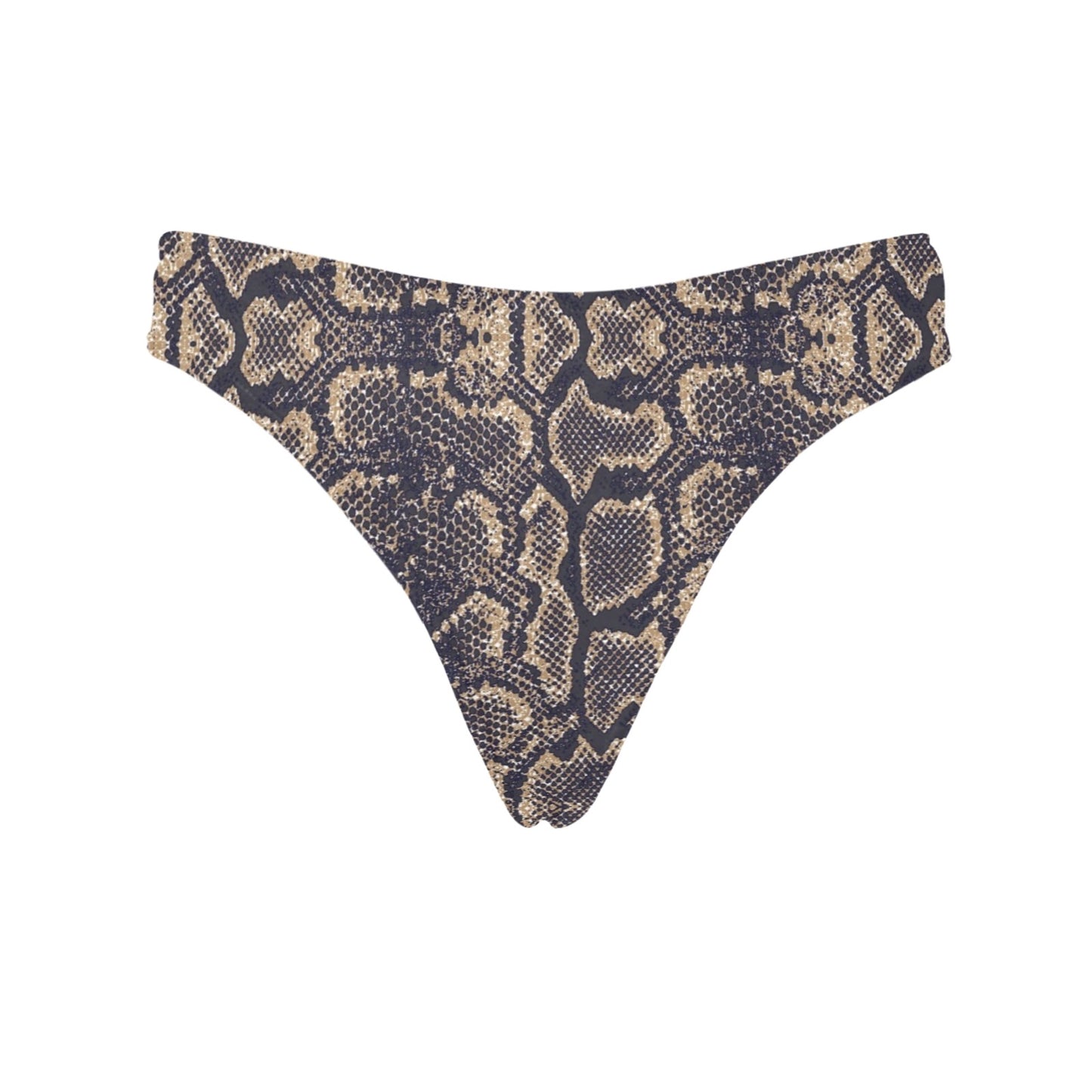 Snake Skin Pattern Print Women's Thongs