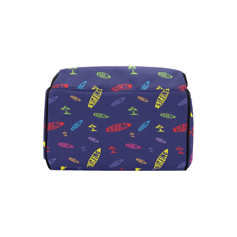 Surfboard Print Design LKS305 Diaper Bag Backpack