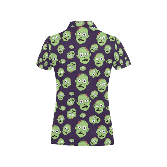Zombie Print Design LKS303 Women's Polo Shirt