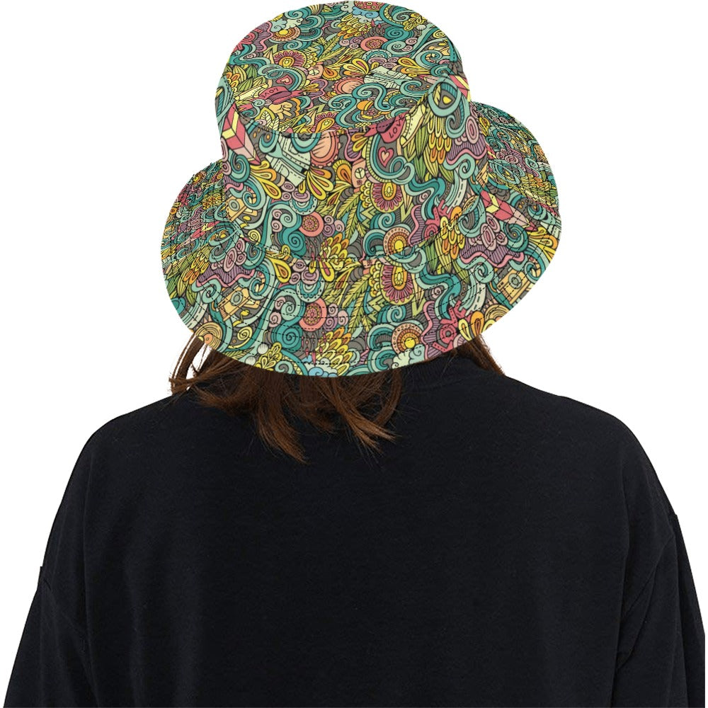 Hippie Print Design LKS302 Unisex Bucket Hat