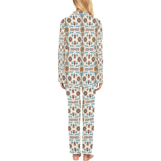 Suzani Print Design LKS301 Women's Long Pajama Set