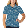 Salmon Fish Print Design LKS301 Women's Polo Shirt