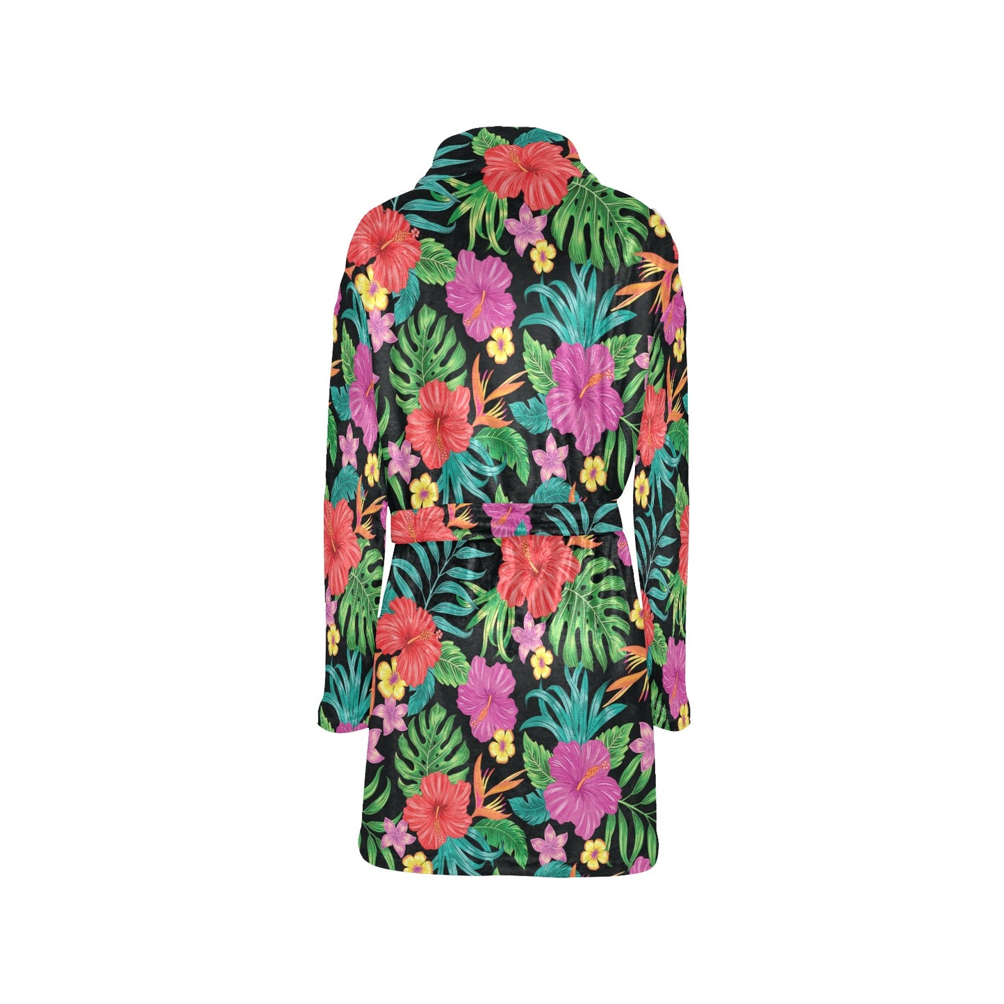 Hibiscus Red Hawaiian Flower Women's Fleece Robe