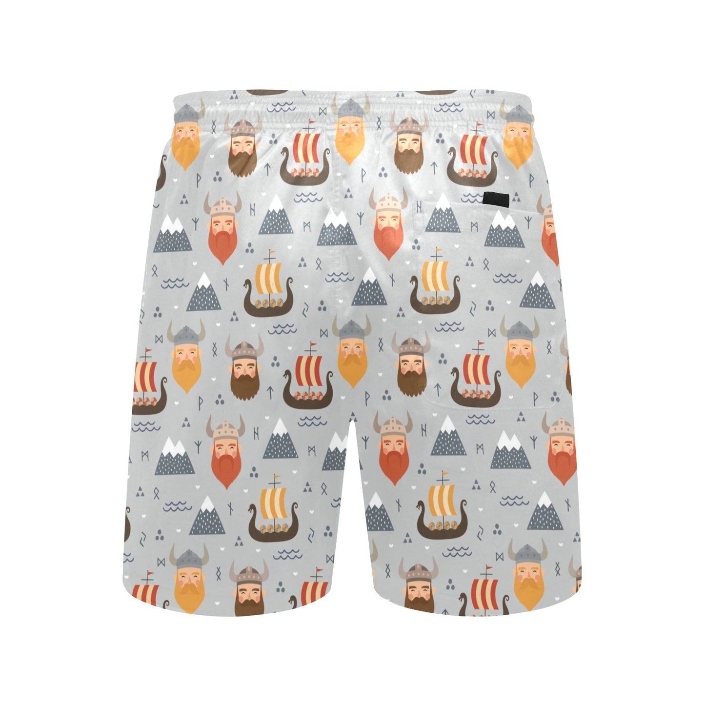 Vikings Print Design LKS307 Men's Swim Trunks Beach Shorts