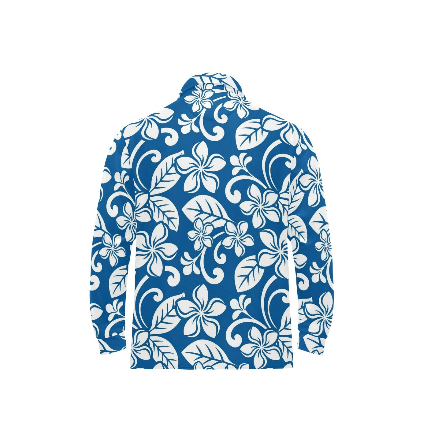 Plumeria Pattern Print Design PM013 Long Sleeve Polo Shirt For Men's