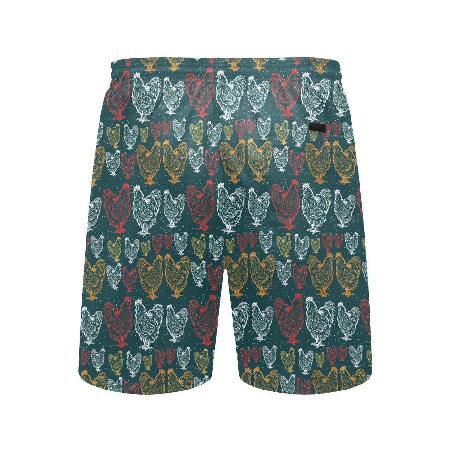 Rooster Hand Draw Design Men's Swim Trunks Beach Shorts