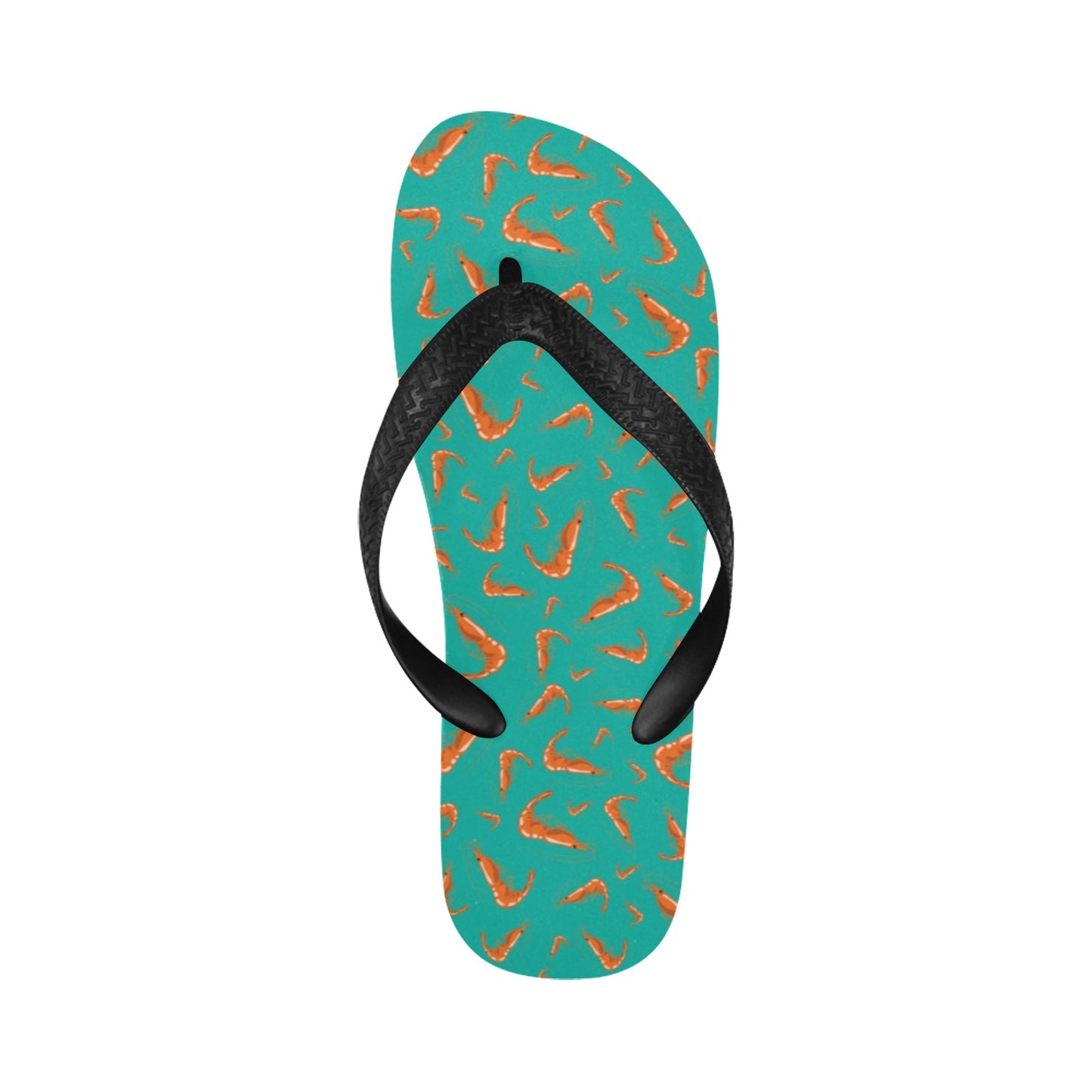 Shrimp Print Design LKS301 Flip Flops
