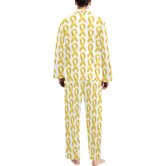Bone cancer Pattern Print Design 02 Men's Long Pajama Set