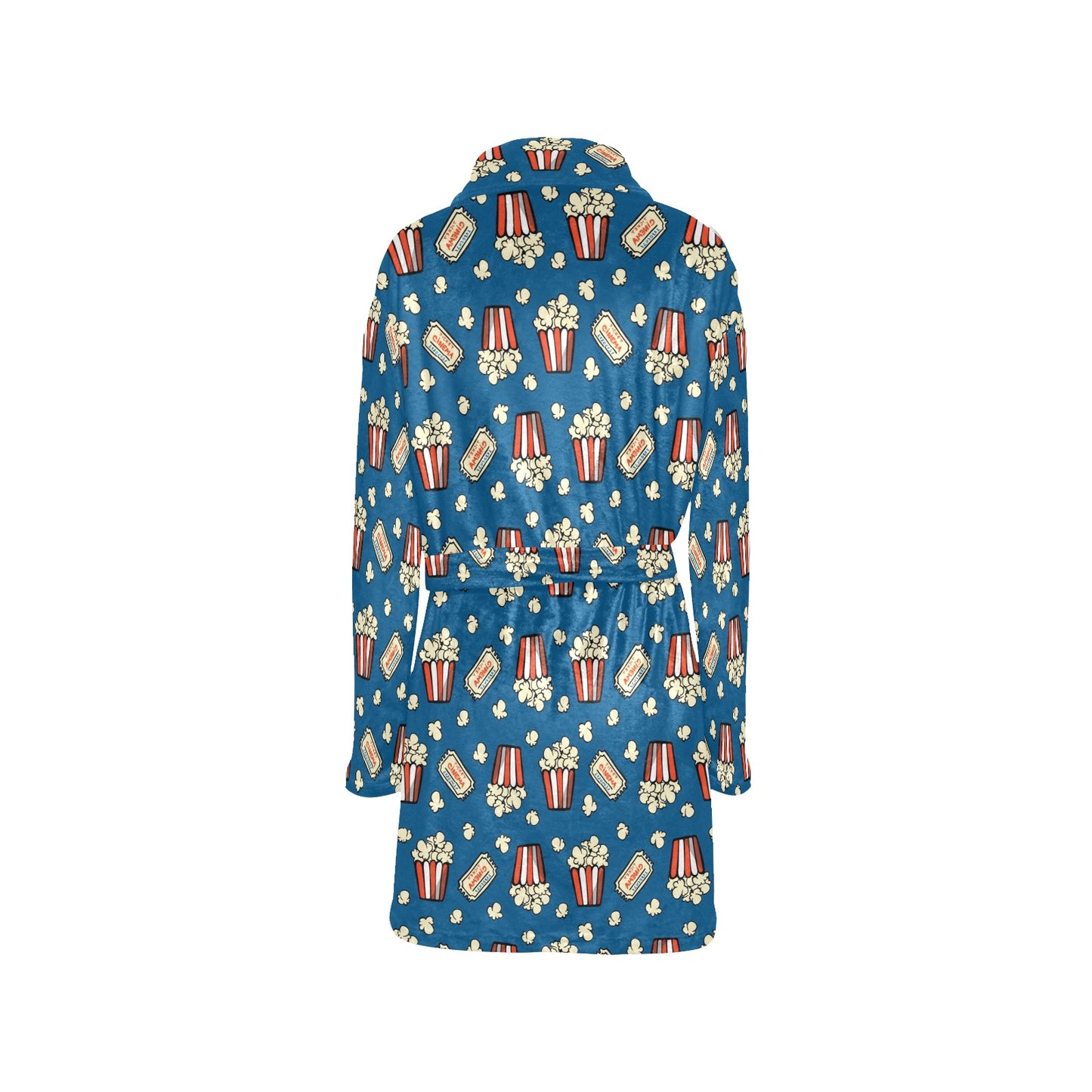 Popcorn Pattern Print Design A03 Women's Fleece Robe