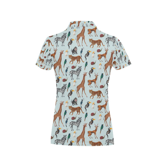 Safari Animal Print Design LKS306 Women's Polo Shirt