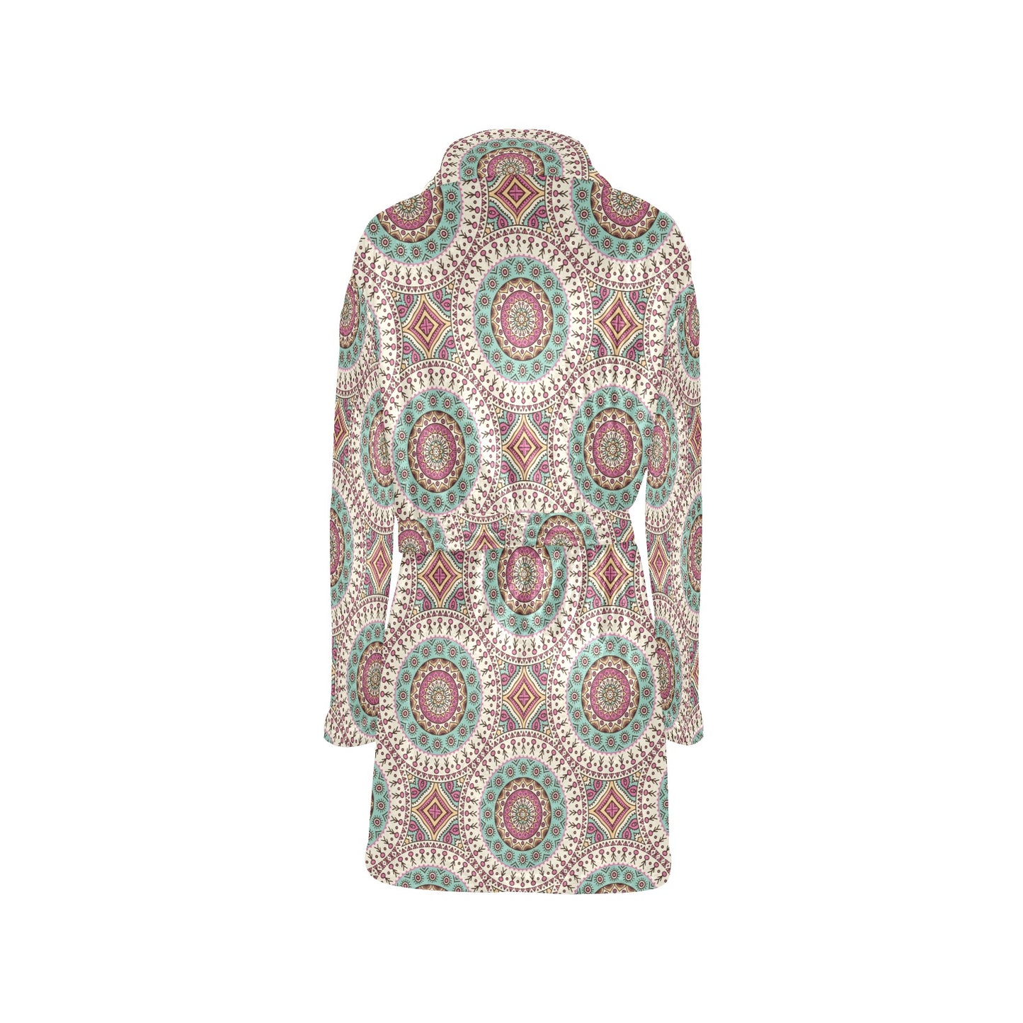 Bohemian Round Style Print Women's Fleece Robe
