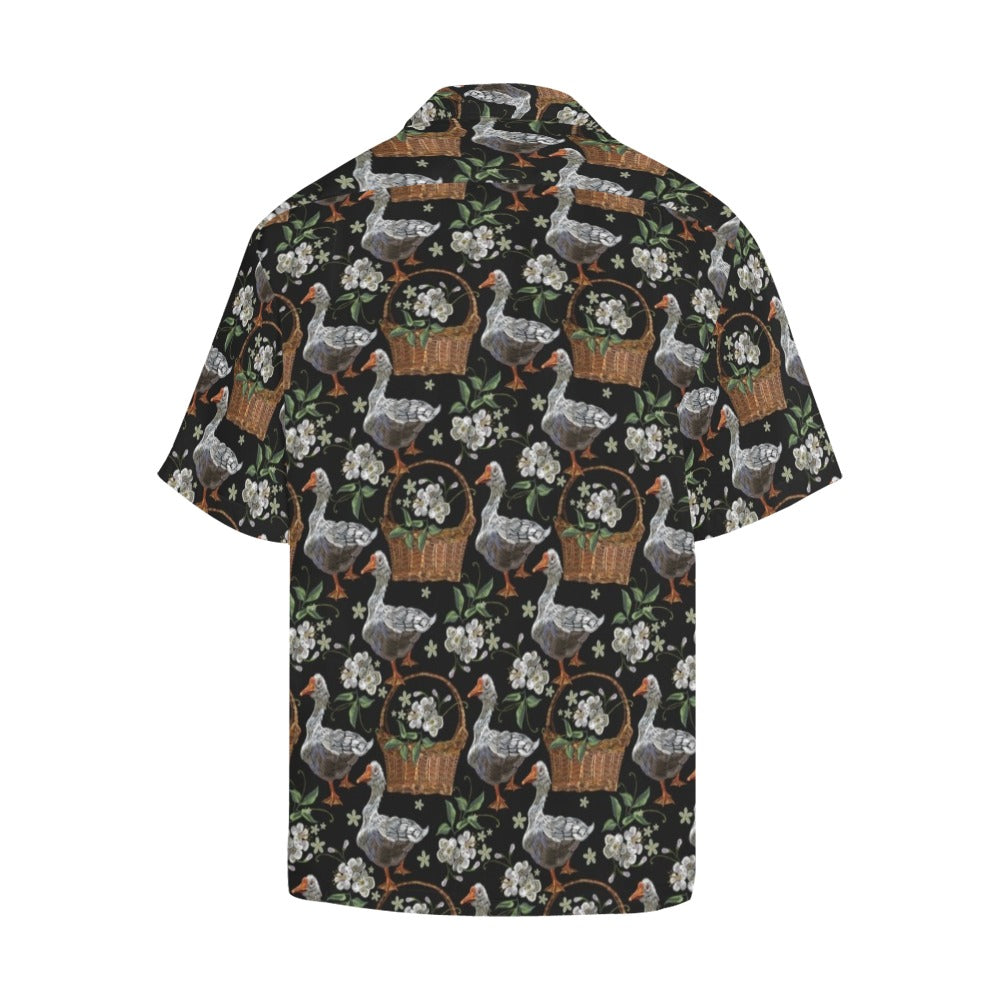 Goose Print Design LKS406 Men's Men's Hawaiian Shirt