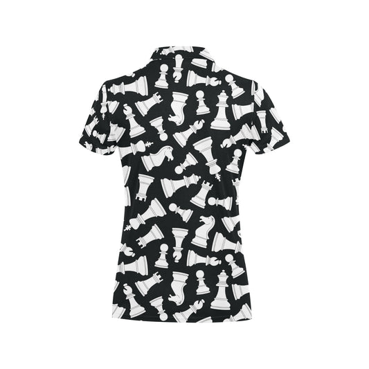 Chess Pattern Print Design 01 Women's Polo Shirt