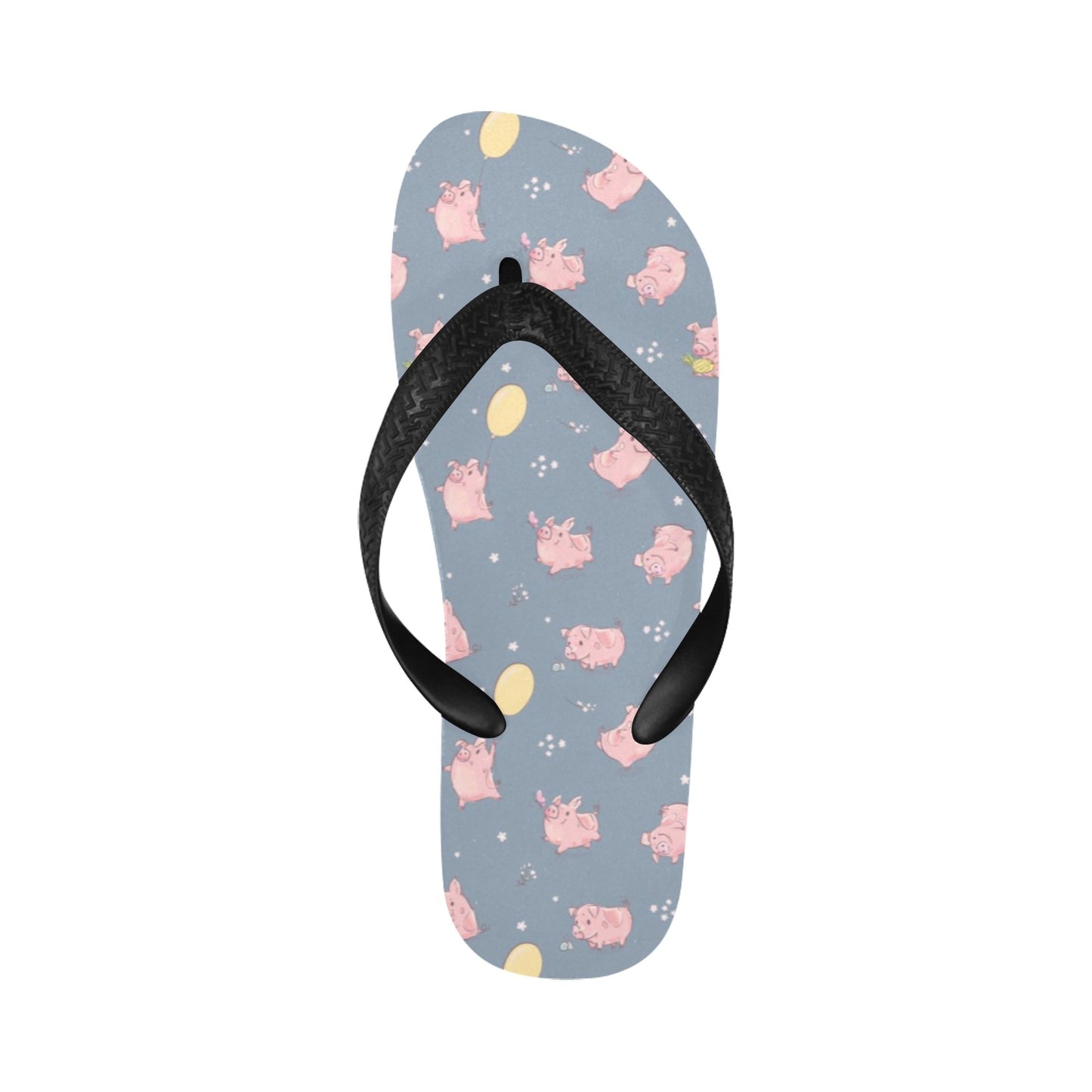 Pig Print Design LKS405 Flip Flops