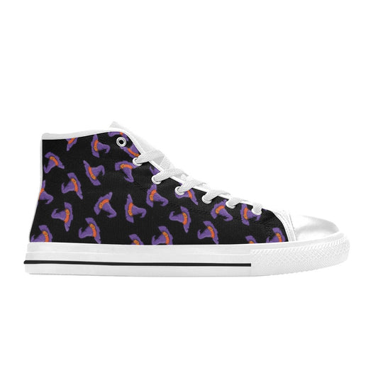 Witch Hat Print Design LKS304 Men's High Top Canvas Shoes