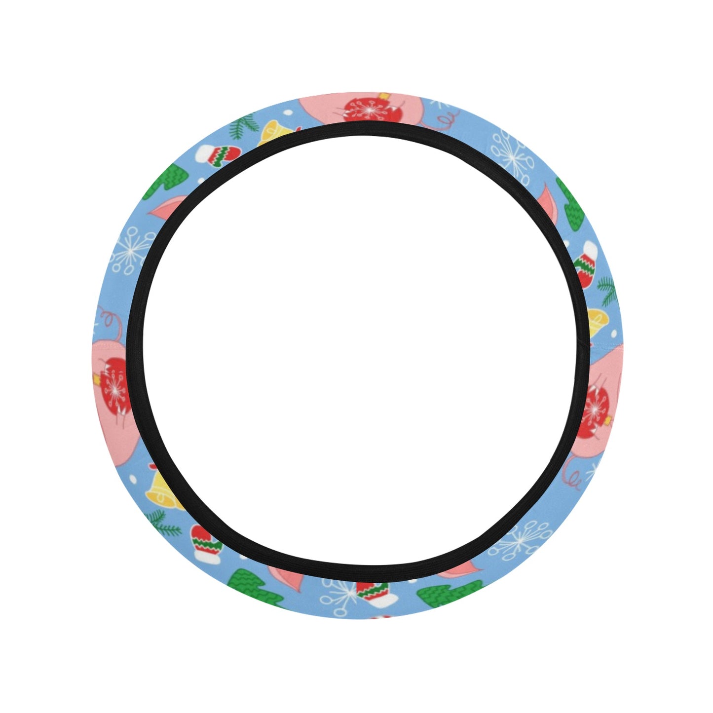 Pig Print Design LKS404 Steering Wheel Cover with Elastic Edge