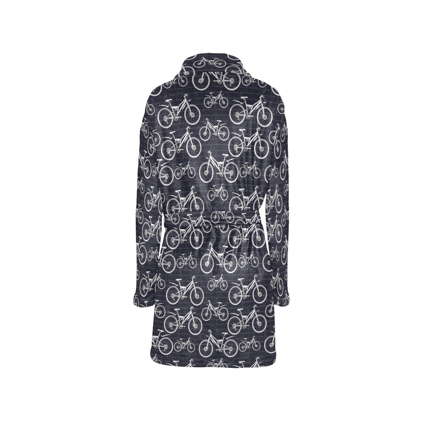 Mountain bike Pattern Print Design 02 Women's Fleece Robe