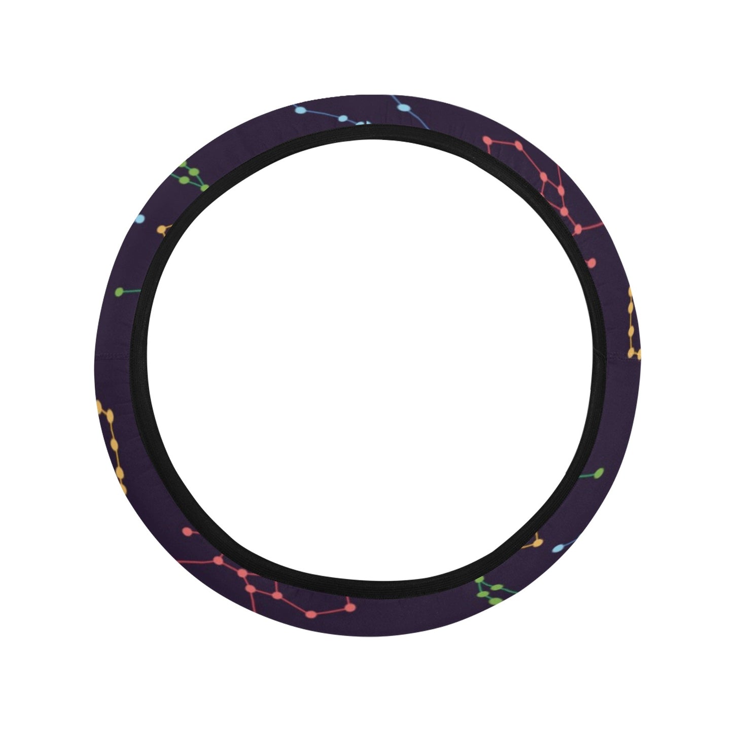 Zodiac Print Design LKS301 Steering Wheel Cover with Elastic Edge