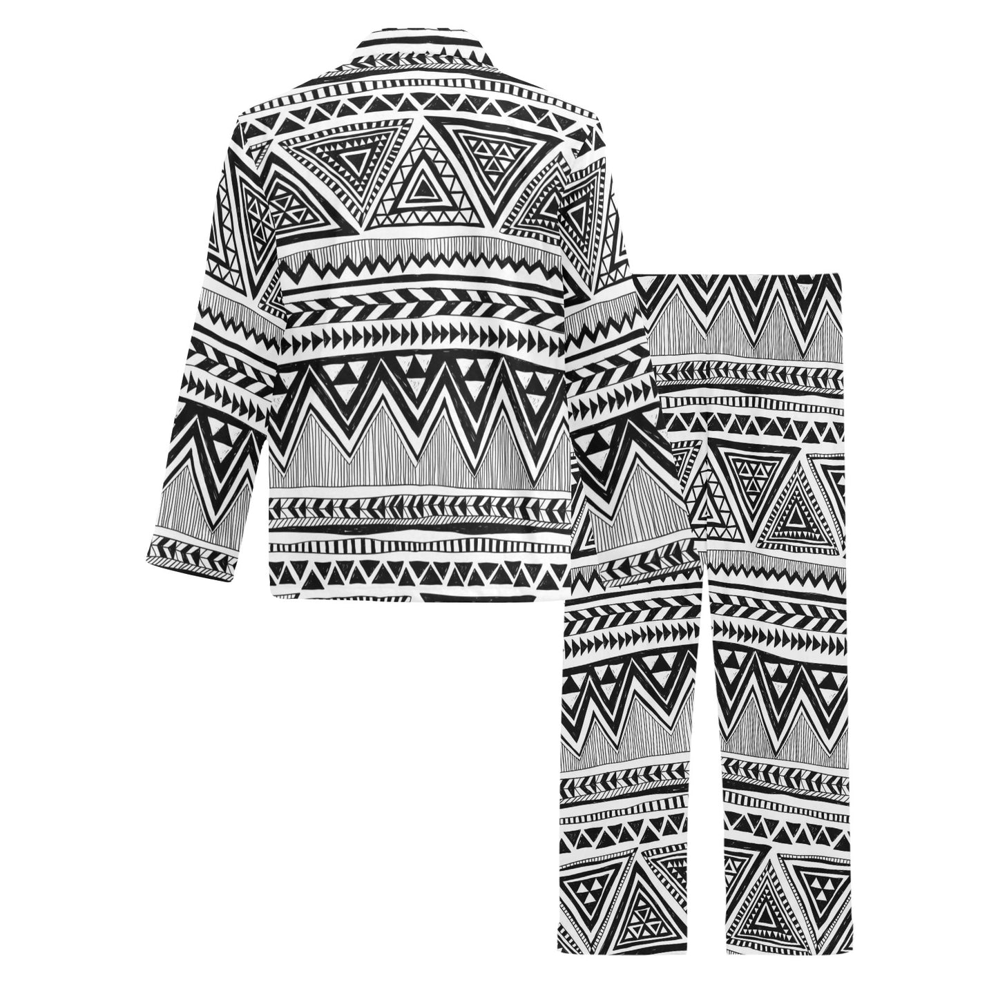Draw Tribal Aztec Men's Long Pajama Set