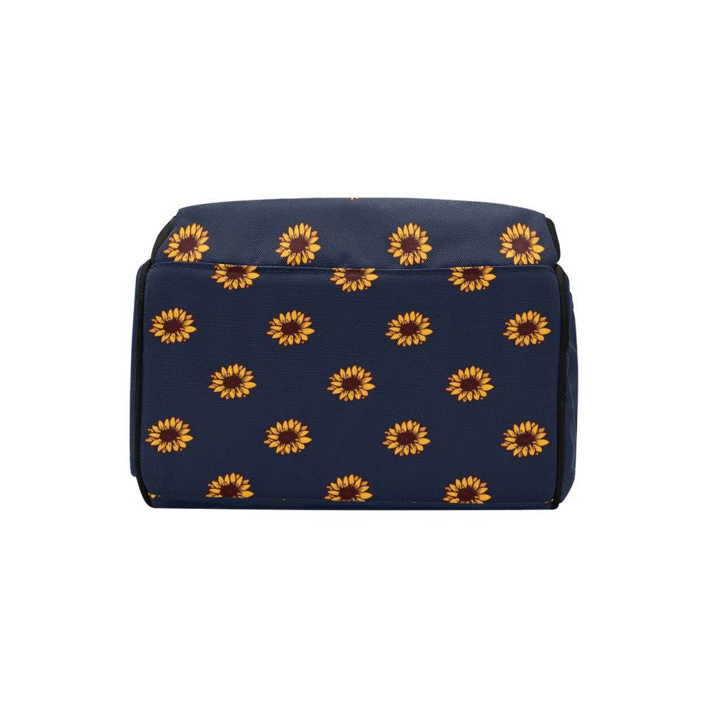 Sunflower Print Design LKS304 Diaper Bag Backpack