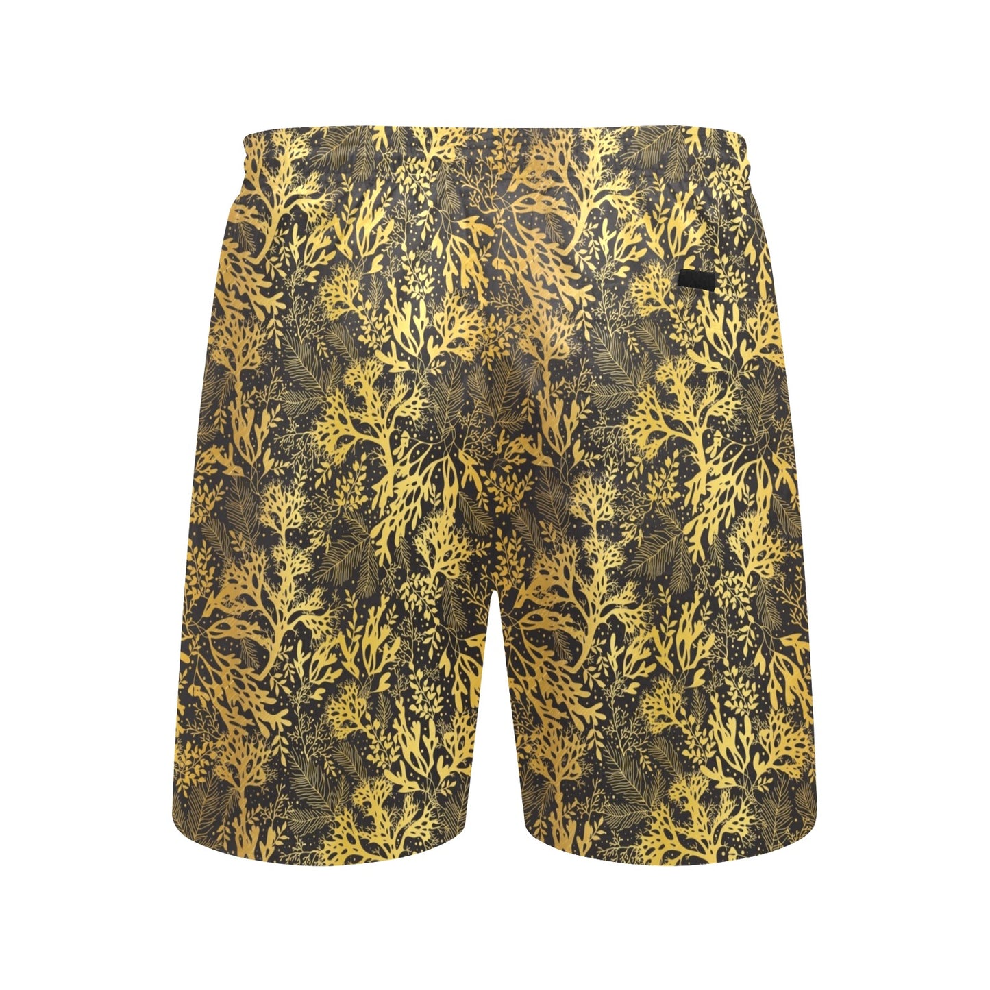 Seaweed Print Design LKS303 Men's Swim Trunks Beach Shorts