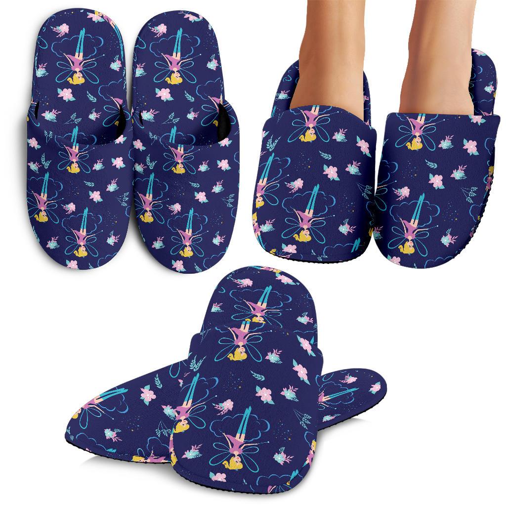 Fairy Cartoon Style Print Pattern House Slippers