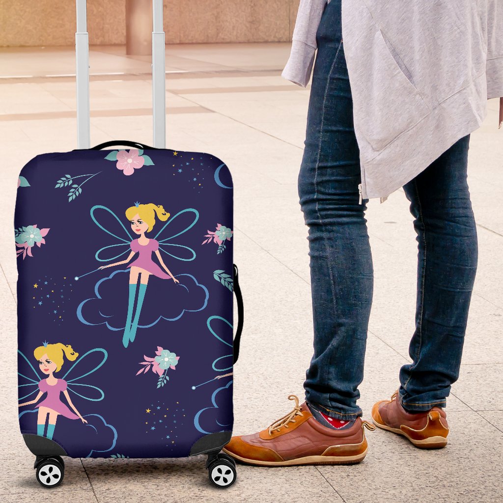 Fairy Cartoon Style Print Pattern Luggage Cover Protector