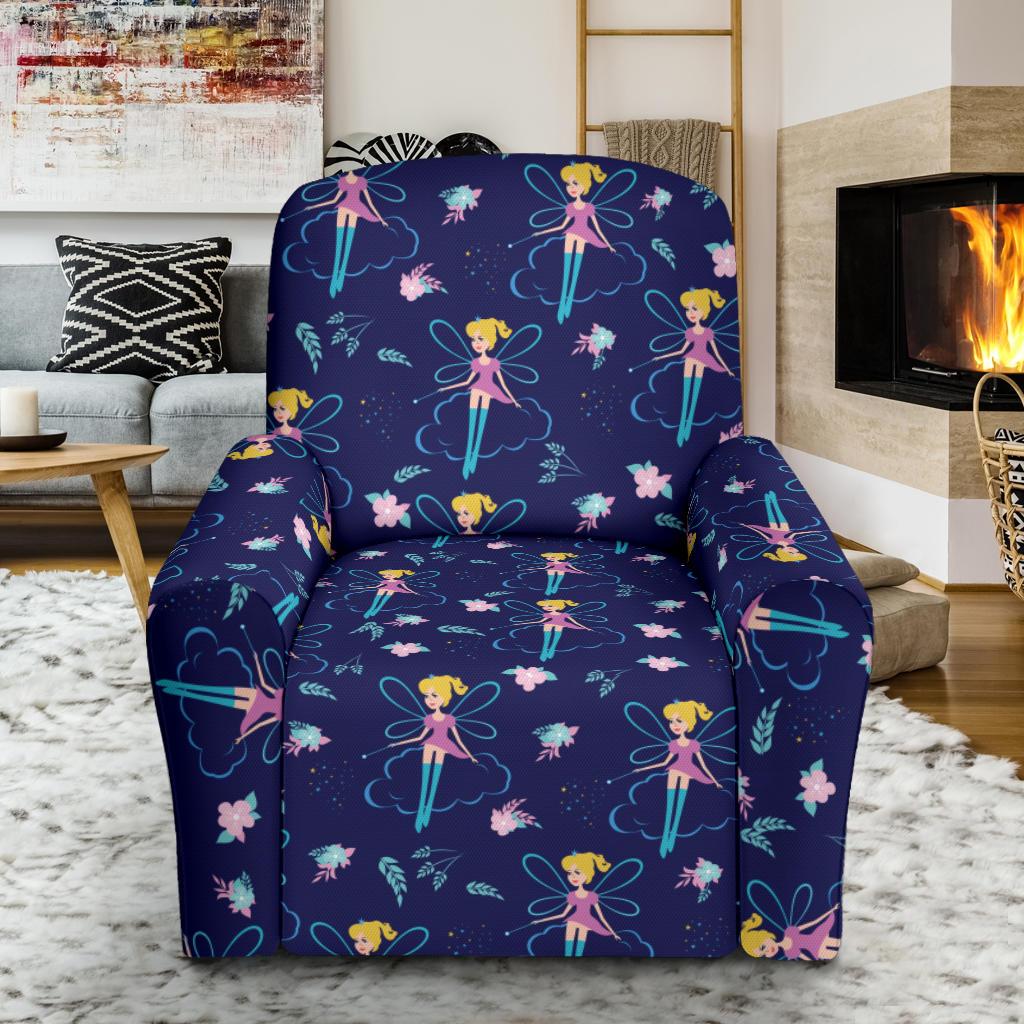 Fairy Cartoon Style Print Pattern Single Sofa Slipcover -JTAMIGO.COM