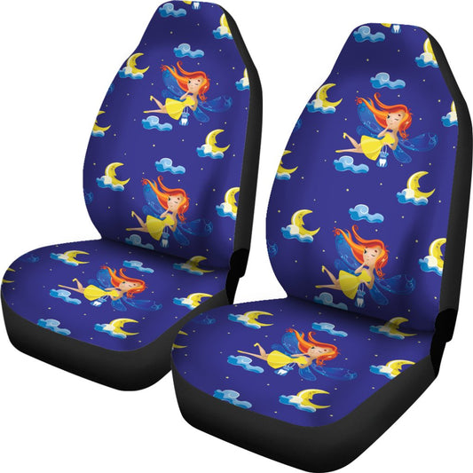 Fairy with Moon Print Pattern Universal Fit Car Seat Covers