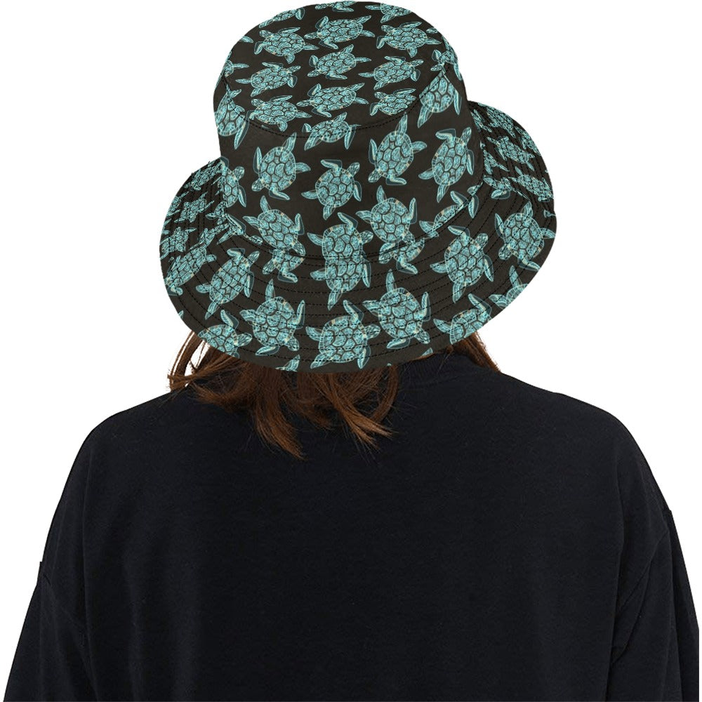 Sea Turtle Print Design LKS302 Unisex Bucket Hat