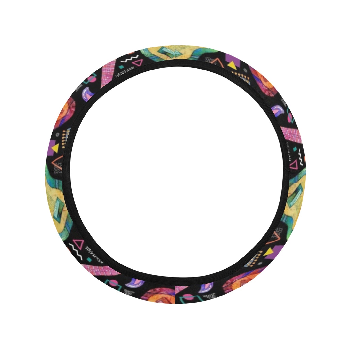 Electric Guitar Print Design LKS403 Steering Wheel Cover with Elastic Edge
