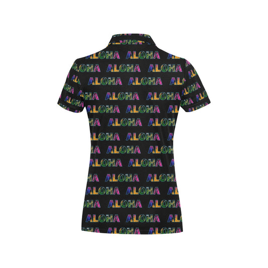 Aloha Hawaii Neon Women's Polo Shirt
