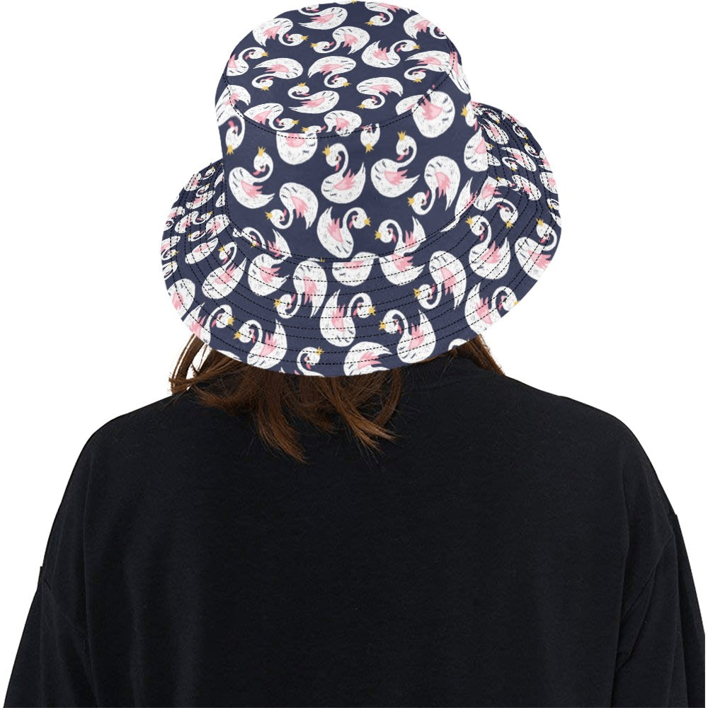 Swan Print Design LKS403 Unisex Bucket Hat