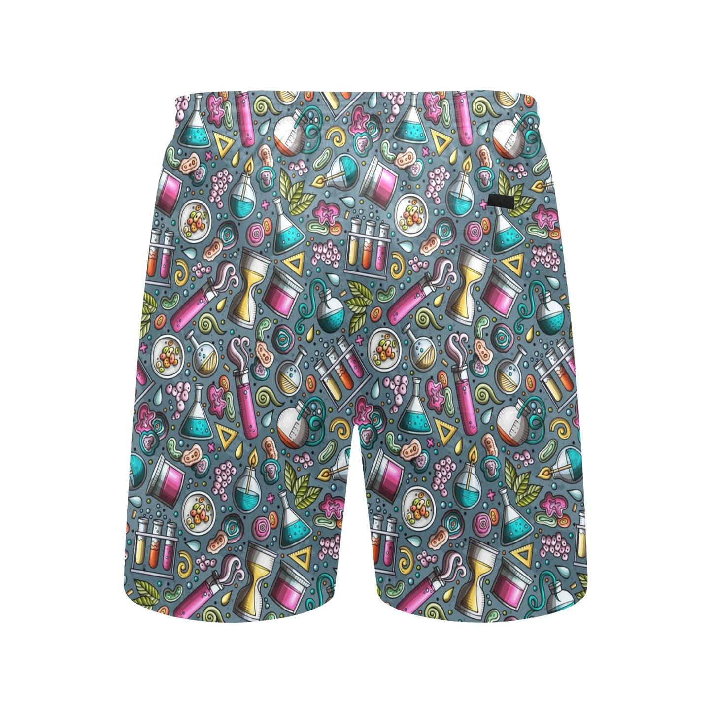 Science Print Design LKS304 Men's Swim Trunks Beach Shorts