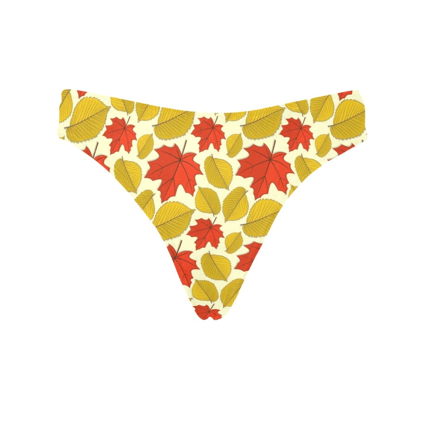 Elm Maple Leave Print Pattern Women's Thongs