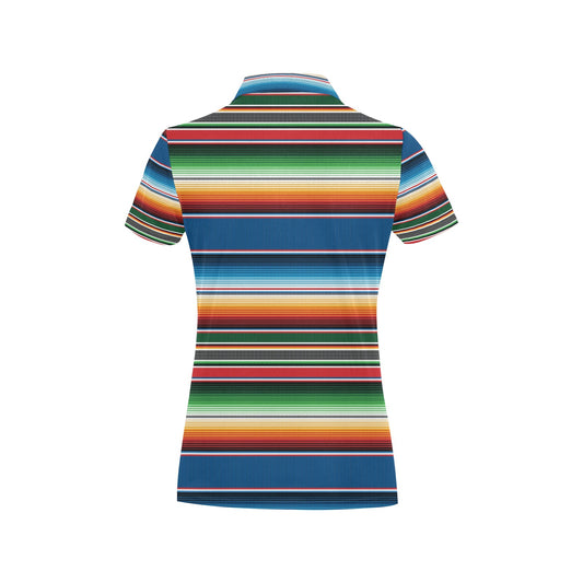 Serape Print Design LKS303 Women's Polo Shirt