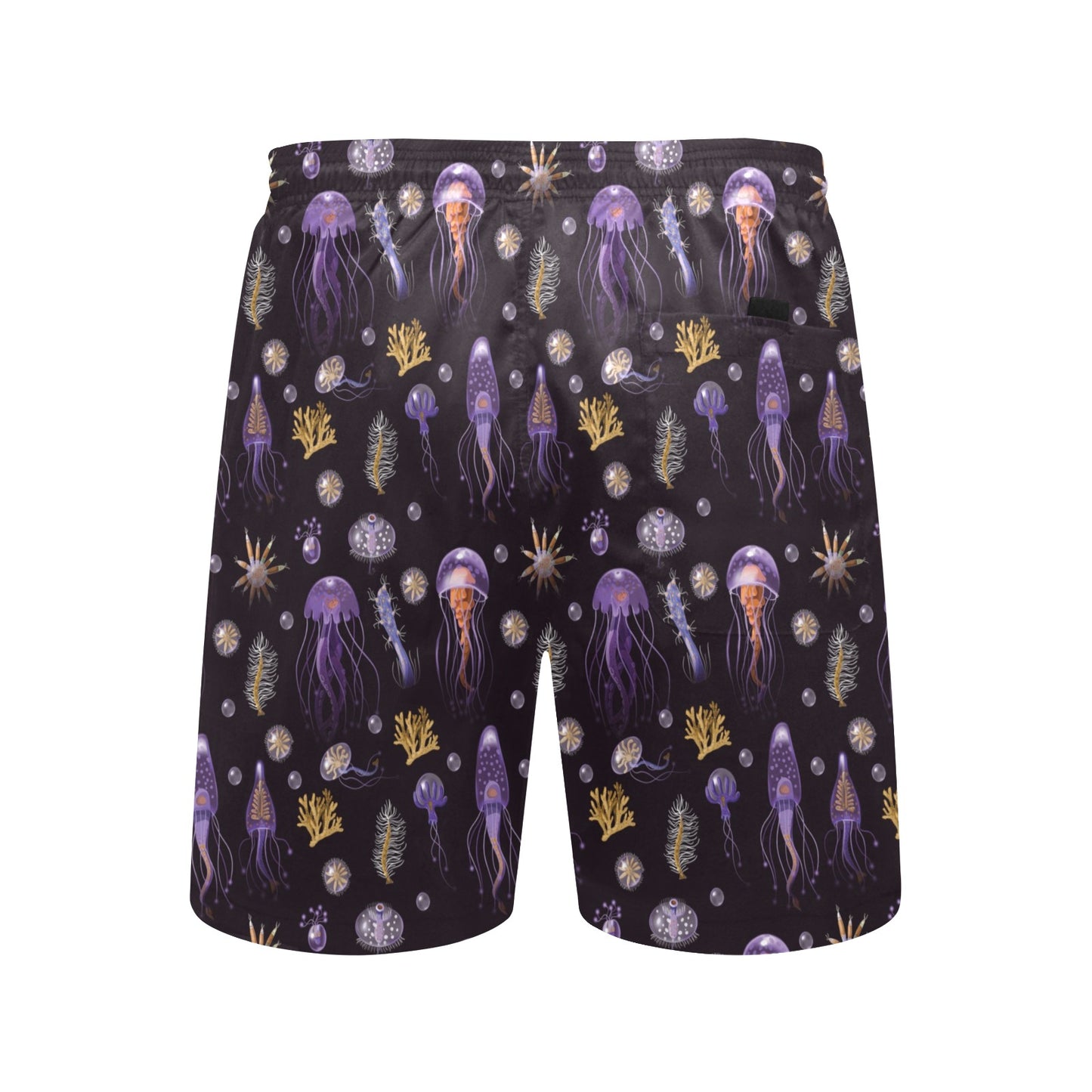 Seaweed With Jelly Fish Print Design LKS305 Men's Swim Trunks Beach Shorts
