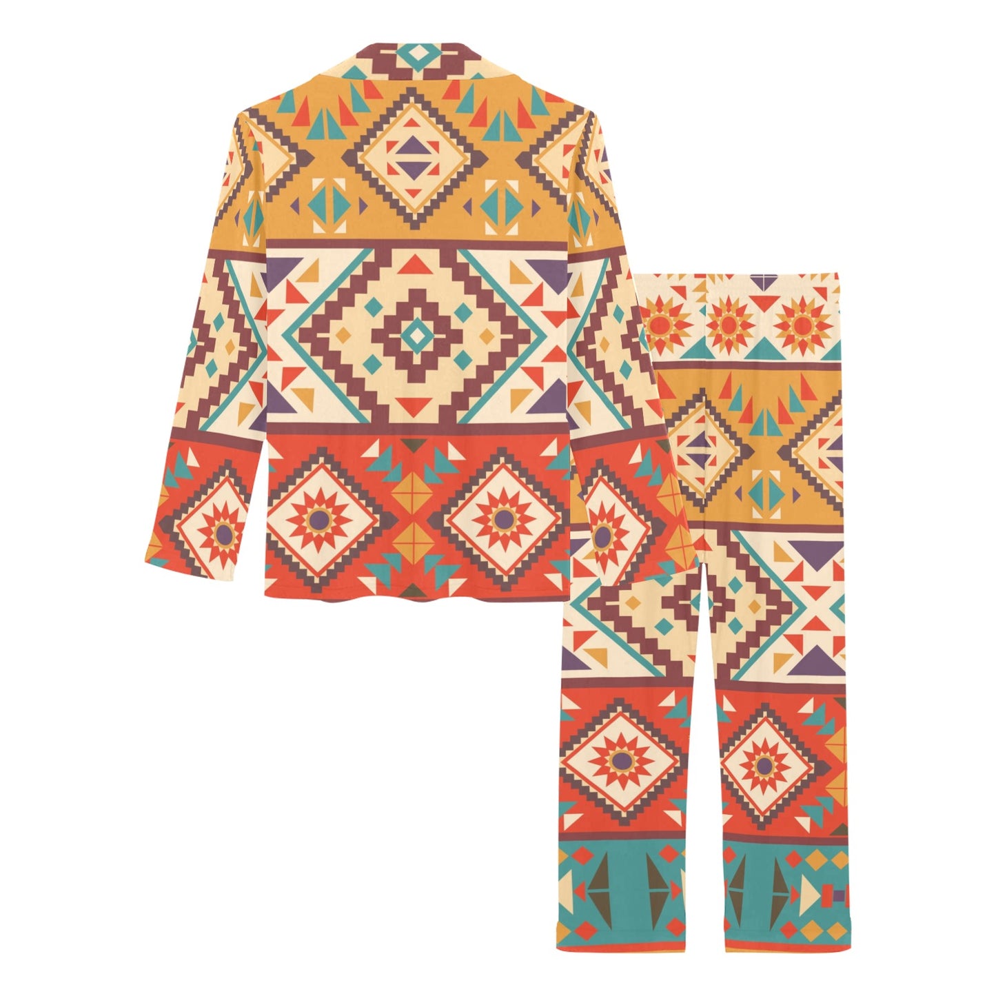 Navajo Pattern Print Design A01 Women's Long Pajama Set