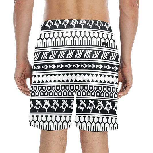 Samoan Pattern Print Design LKS303 Men's Swim Trunks Beach Shorts