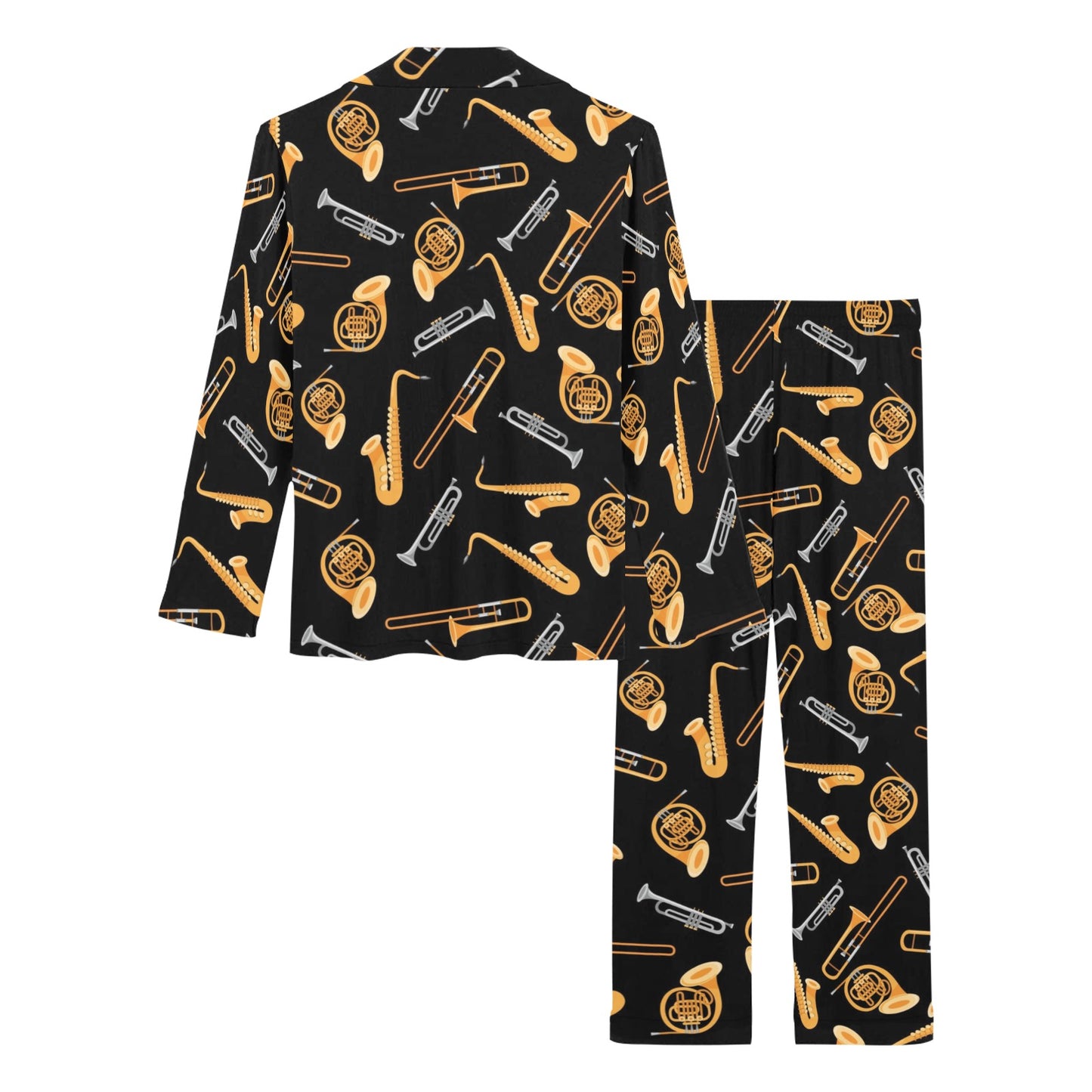 Jazz Pattern Print Design 01 Women's Long Pajama Set