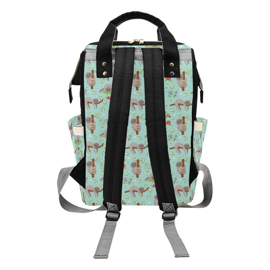 Sloth Print Design LKS305 Diaper Bag Backpack