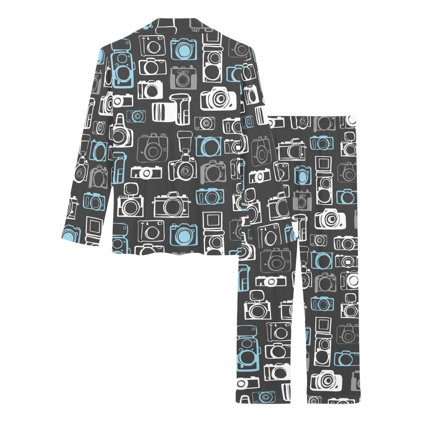 Camera Pattern Print Design 04 Women's Long Pajama Set